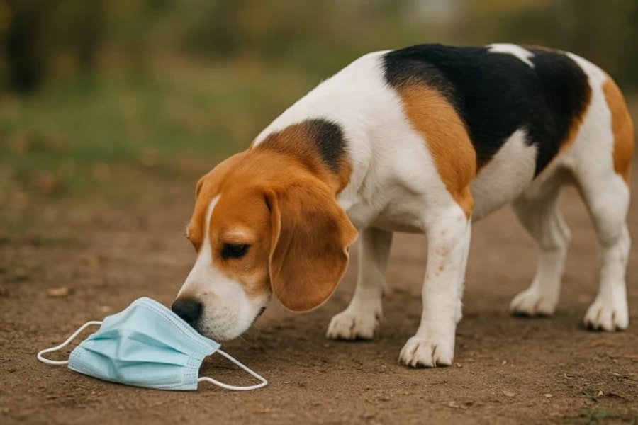 Chó đánh hơi phát hiện chính xác 94% ca ung thư - Ảnh 1. Qua đánh hơi khẩu trang, chú chó săn beagle này đã phát hiện nhiều ca bị ung thư - Ảnh: Maariv Online/The Jerusalem Post