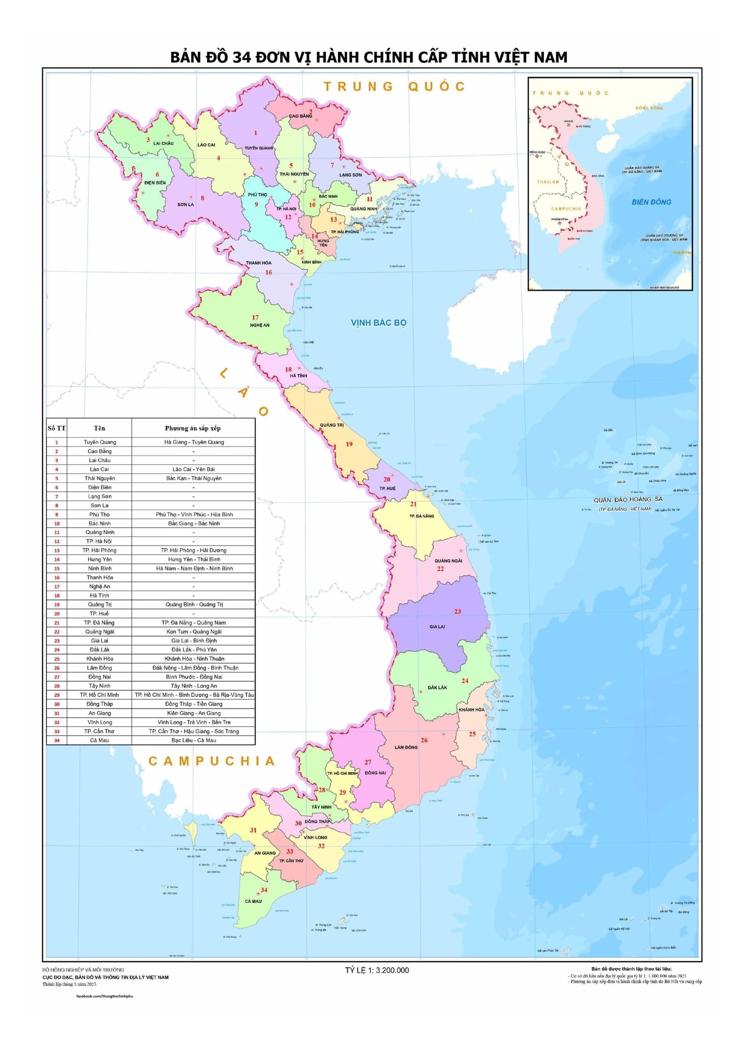 Bản đồ Việt Nam sau sát nhập