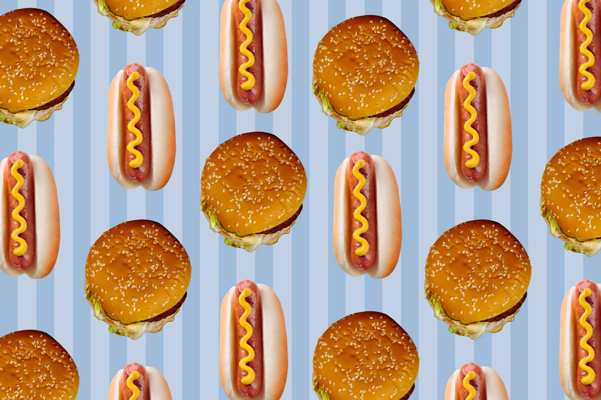 hamburger và hotdog