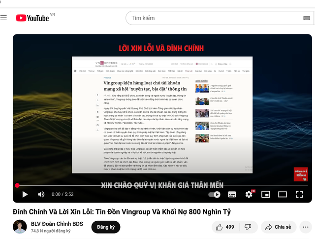 Hơn 50 kênh mạng xã hội gỡ nội dung bịa đặt, xuyên tạc về Vingroup sau thông tin khởi kiện- Ảnh 1.