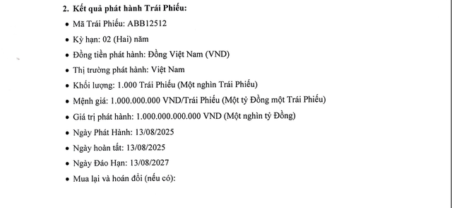 ABBank huy động 1.000 tỷ đồng trái phiếu- Ảnh 1. ABBank huy động 1.000 tỷ đồng trái phiếu- Ảnh 1.