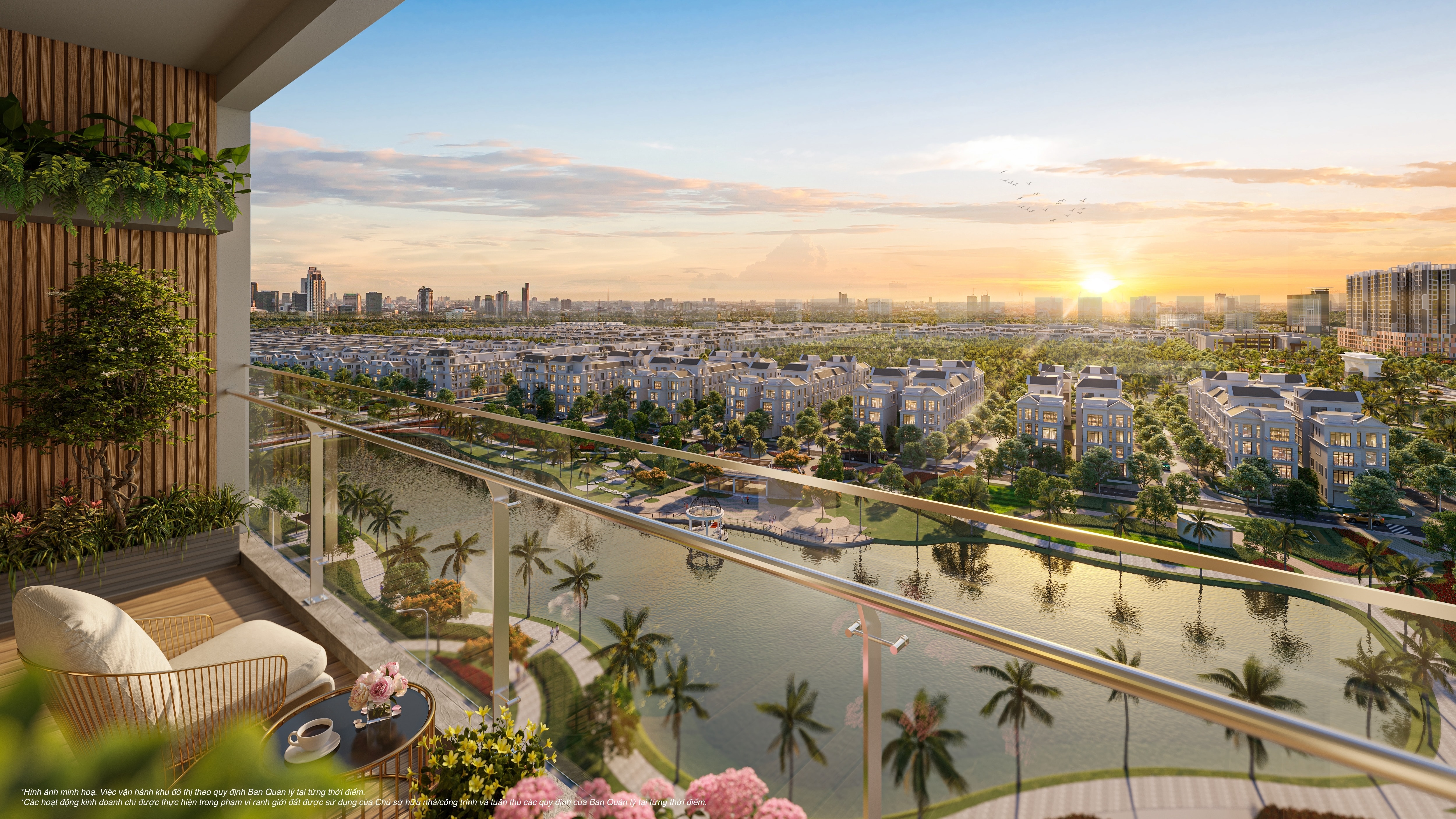 Căn hộ tầng cao mở ra tầm nhìn rộng lớn ấn tượng.