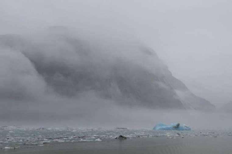 Sóng thần cao 30m sau vụ lở đất ở Đông Nam Alaska ngày 10.8.2025. Ảnh: Trung tâm Động đất Alaska