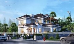 Mẫu nhà mái nhật 2 tầng 2 mặt tiền hiện đại nhất