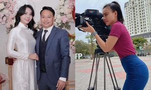 Sắc vóc gợi cảm của biên tập viên VTV vừa cưới HLV Vũ Hồng Việt