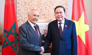 Chủ tịch Quốc hội Trần Thanh Mẫn tiếp Chủ tịch Hội hữu nghị Marocco-Việt Nam