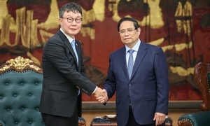 Thủ tướng Phạm Minh Chính tiếp lãnh đạo hai tập đoàn lớn của Hàn Quốc