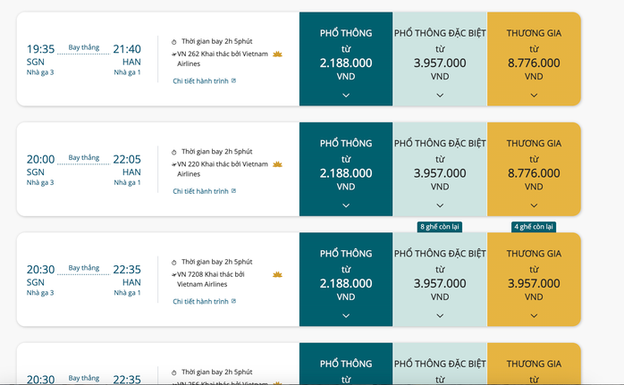 Giá vé máy bay dịp 2-9 từ TP HCM đi Hà Nội chỉ còn 2,2 triệu đồng chặng - Ảnh 2. Giá vé máy bay dịp 2-9 từ TP HCM đi Hà Nội chỉ còn 2,2 triệu đồng chặng - Ảnh 2.
