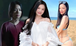 Vẻ gợi cảm khác hẳn trên phim của bóng hồng duy nhất trong 'Mưa đỏ'