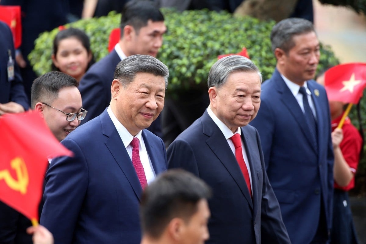 Chủ tịch Trung Quốc Tập Cận Bình và Tổng Bí thư Tô Lâm. (Ảnh: Reuters)