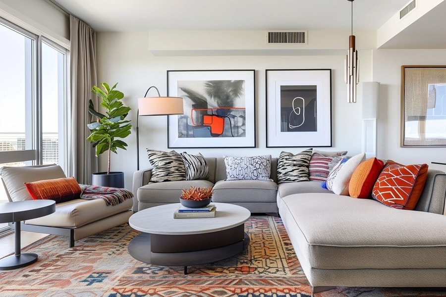 Trang trí quá rườm rà sẽ tạo cảm giác rối mắt. (Ảnh: Decorilla)