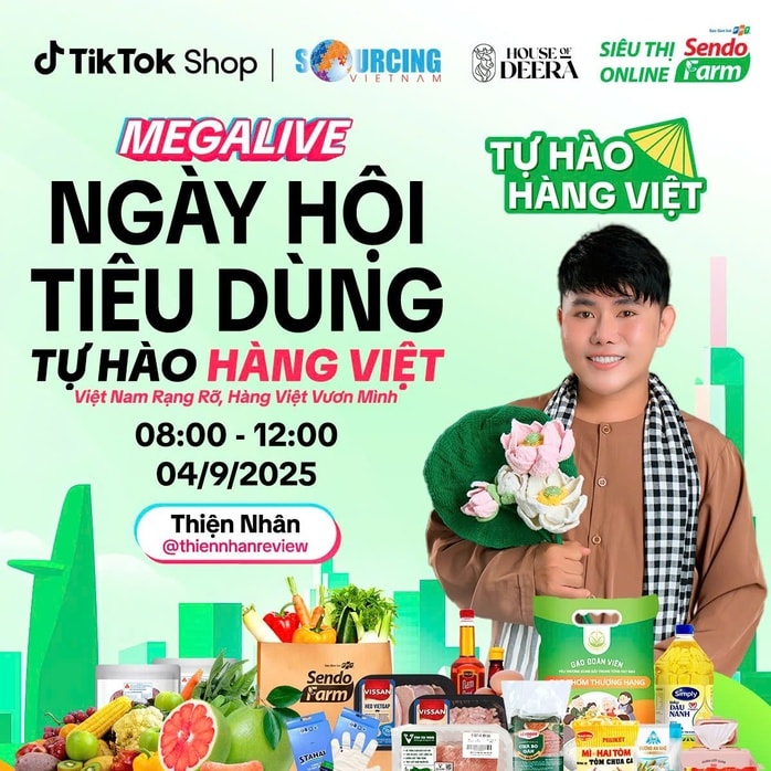 VISSAN cùng SendoFarm và Tiktok Shop livestream bán thịt heo tươi sống- Ảnh 1.