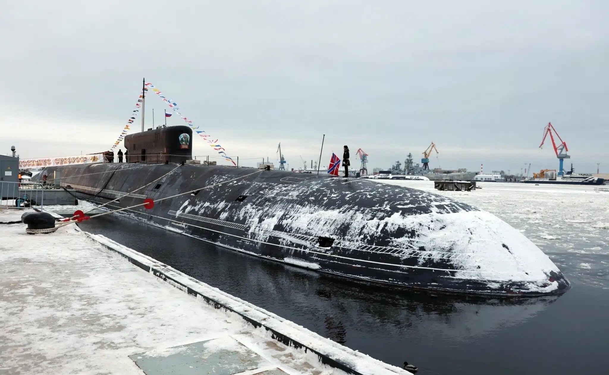 Tàu ngầm hạt nhân lớp Borei của Nga Generalissimus Suvorov. Ảnh TASS