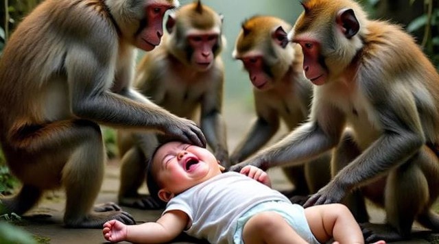 Đang ngủ trong nhà, trẻ sơ sinh bị khỉ tấn công tử vong- Ảnh 1.