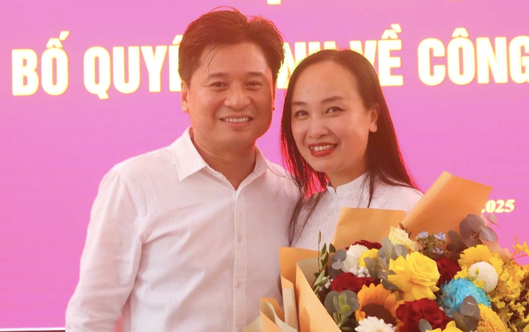 NSND Thu Huyền và ông xã là NSND Tấn Minh.
