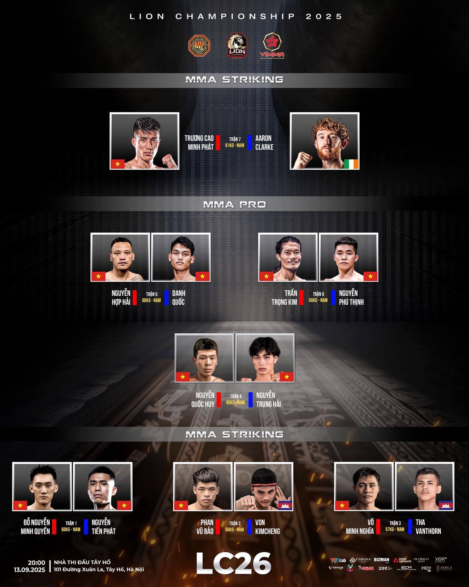 Danh sách các trận đấu của Lion Championship 26.