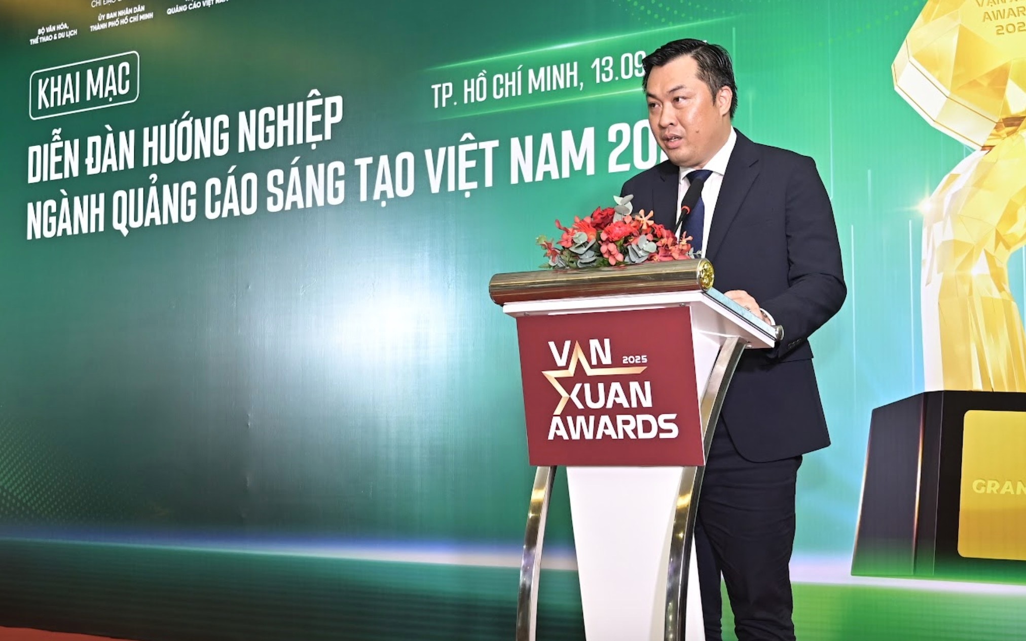 Ông Cao Văn Chóng - Phó Giám đốc Sở Văn hoá và Thể thao TP.HCM phát biểu tại sự kiện.