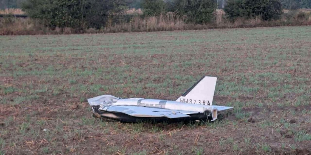 Hình ảnh lan truyền được cho là UAV rơi ở Ba Lan.