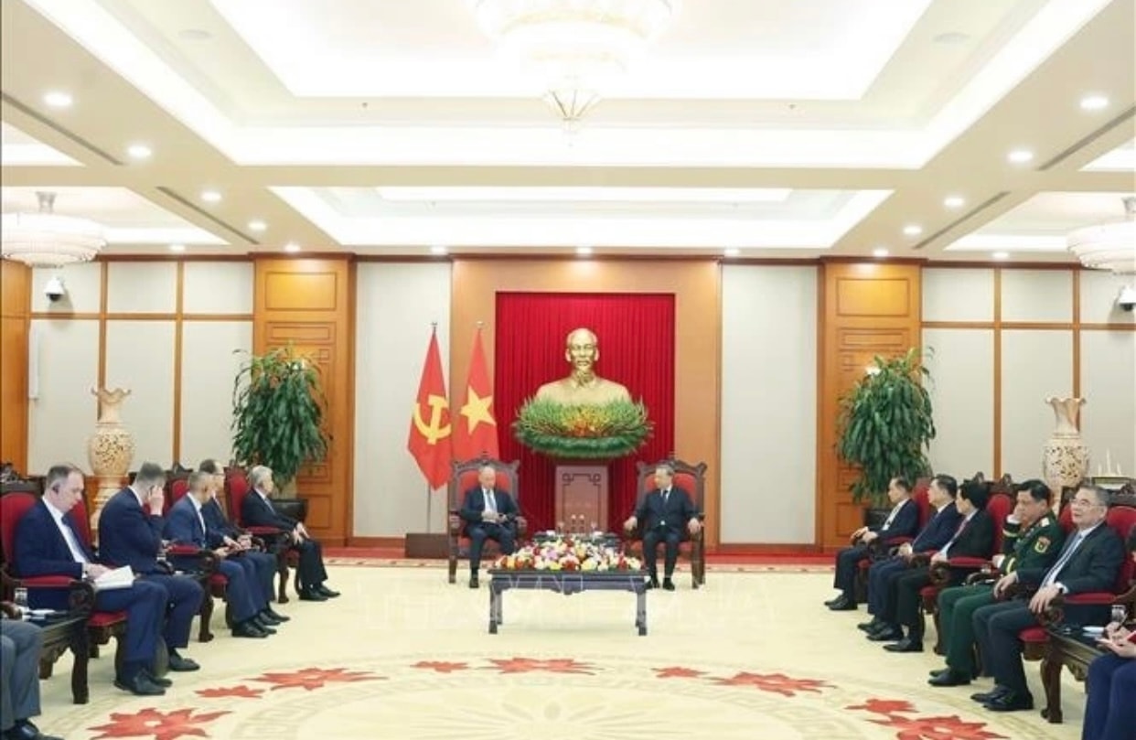 Toàn cảnh buổi tiếp. (Ảnh: TTXVN)