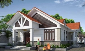 Mẫu nhà mái Thái mặt tiền 8m phổ biến hiện nay