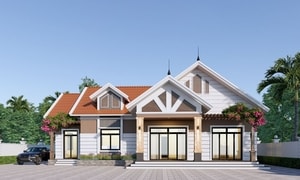 Xây nhà mái Thái 1 tầng 120m2 hết bao nhiêu? 