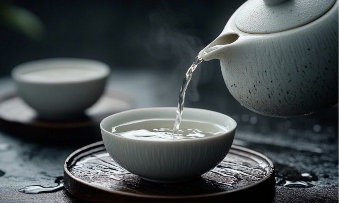 Không nên uống nước vừa đun sôi hoặc quá nóng để tránh bỏng lưỡi, niêm mạc miệng, thực quản. Ảnh minh họa: Vecteezy