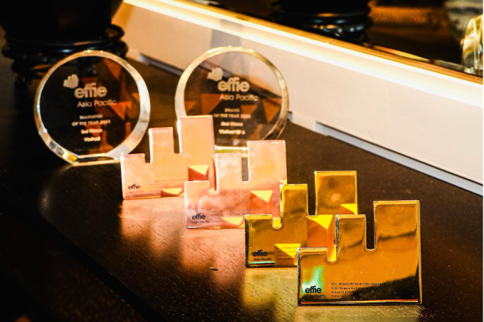 Các giải thưởng đội ngũ marketing VinFast nhận được tại APAC Effie Awards 2025. Ảnh: VinFast