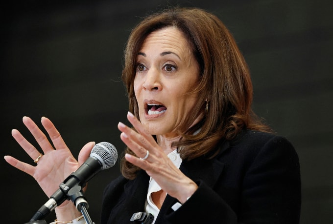 Cựu phó tổng thống Mỹ  Kamala Harris tại Los Angeles, bang California ngày 6/6. Ảnh: AFP