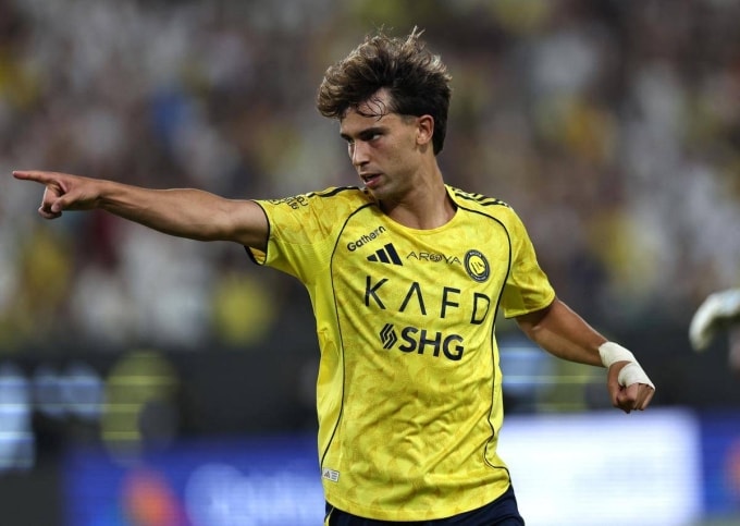 Felix mừng bàn trong trận Jeddah 0-4 Al Nassr ở vòng 1/16 King Cup tối 23/9. Ảnh: Reuters