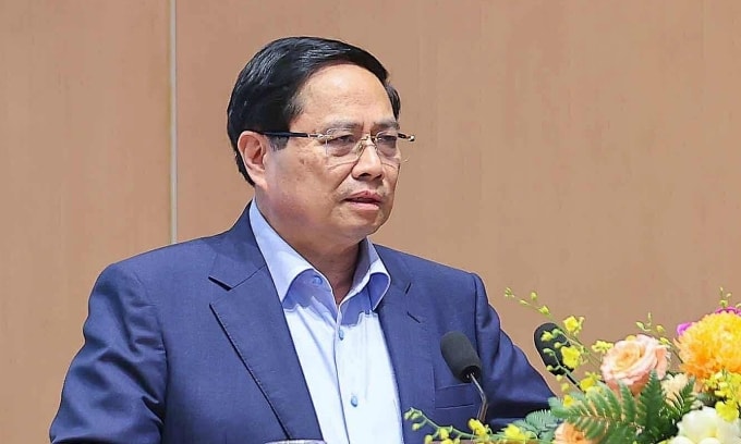 Thủ tướng Phạm Minh Chính phát biểu chỉ đạo tại phiên họp. Ảnh: Nhật Bắc