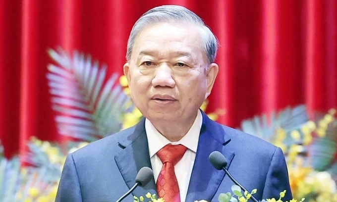 Tổng Bí thư Tô Lâm phát biểu sáng 24/9. Ảnh: TTXVN