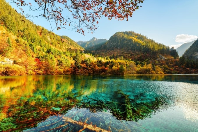 Mùa thu ở Cửu Trại Câu, Trung Quốc. Ảnh: Pixabay