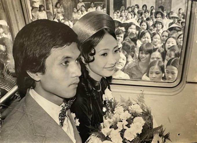 Ảnh cưới của nghệ sĩ Như Quỳnh và nhiếp ảnh gia Hữu Bảo (sinh năm 1952) năm 1980. Ảnh: Nhân vật cung cấp