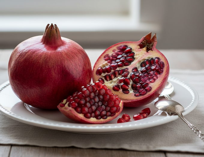 Thói quen ăn một quả lựu mỗi ngày tốt cho sức khỏe. Ảnh: AI