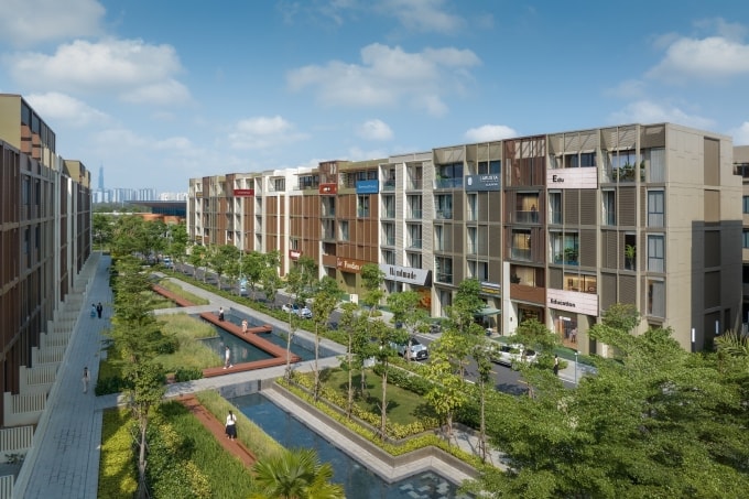 Khu nhà phố thương mại Soho đã vận hành. Ảnh: Masterise Homes
