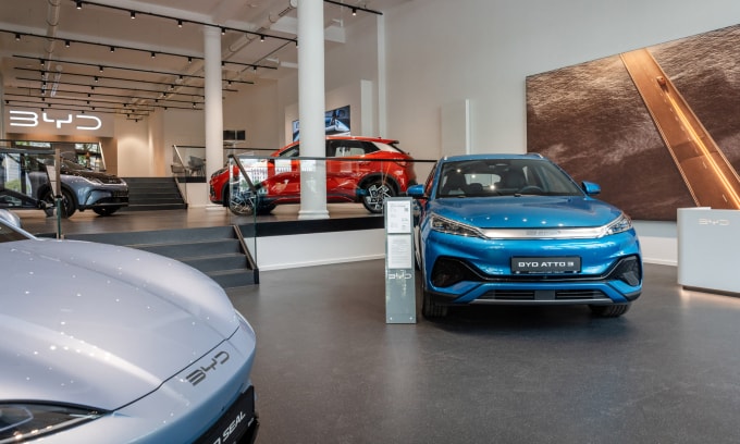 Xe trưng bày tại một đại lý của BYD ở Đức. Ảnh: BYD