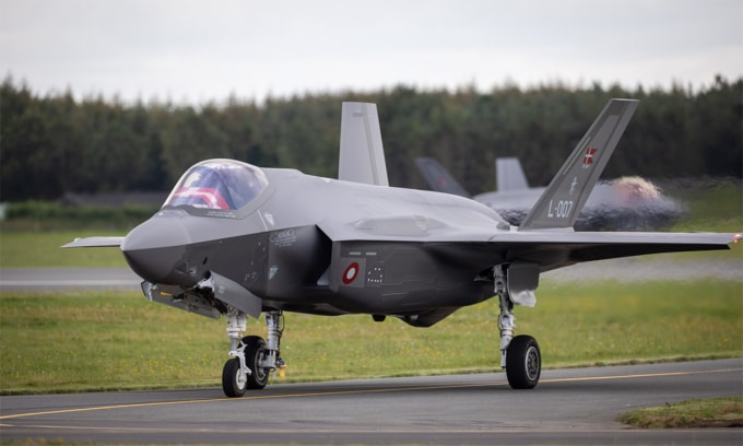 Tiêm kích F-35 Đan Mạch tại căn cứ Skrydstrup tháng 9/2023. Ảnh: BQP Đan Mạch