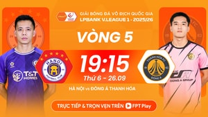 Xem trực tiếp Hà Nội đấu với Thanh Hóa, vòng 5 V.League 2025-2026 trên kênh nào?