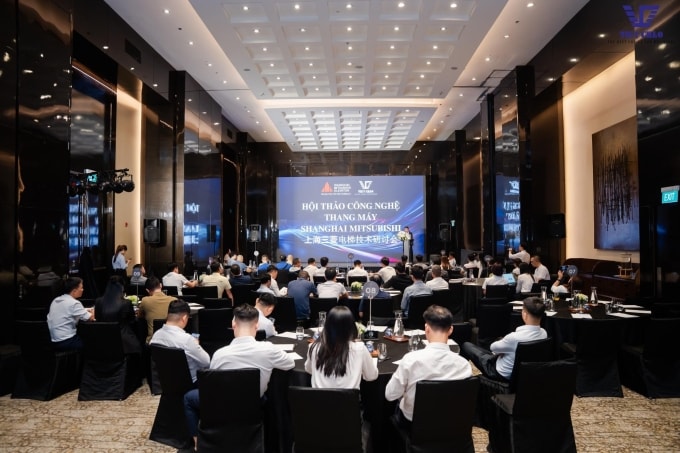 Toàn cảnh Hội thảo công nghệ thang máy Shanghai Mitsubishi 2025. Ảnh: Việt Chào