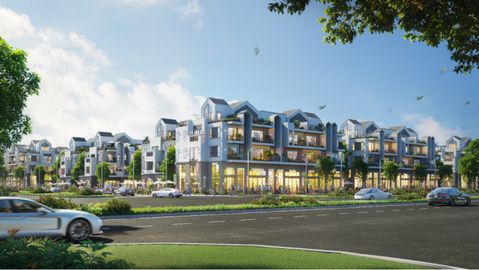 Phối cảnh tuyến phố tại The Campus 2. Ảnh: Ecopark