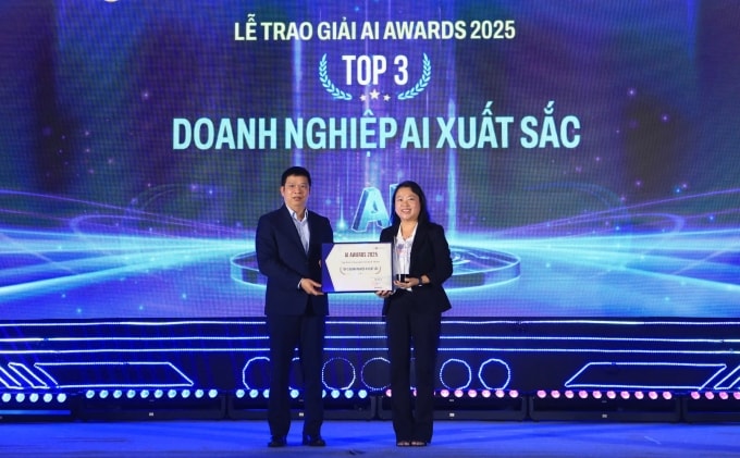 MoMo nhận giải Doanh nghiệp AI xuất sắc. Ảnh: MoMo