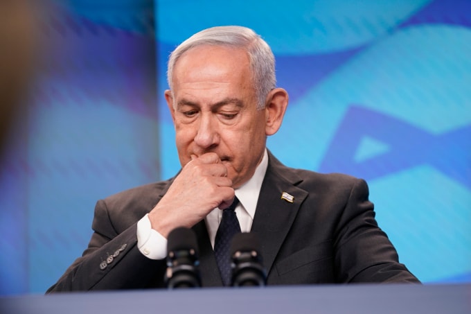 Thủ tướng Israel Benjamin Netanyahu tại cuộc họp báo tại Jerusalem ngày 15/9. Ảnh: AP