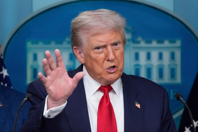 Tổng thống Mỹ Donald Trump tại Nhà Trắng ngày 11/8. Ảnh: AP