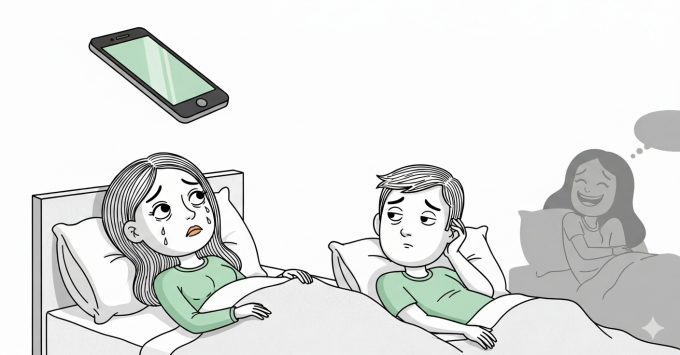 Tin nhắn gửi đến điện thoại chồng nửa đêm khiến tôi đau lòng
