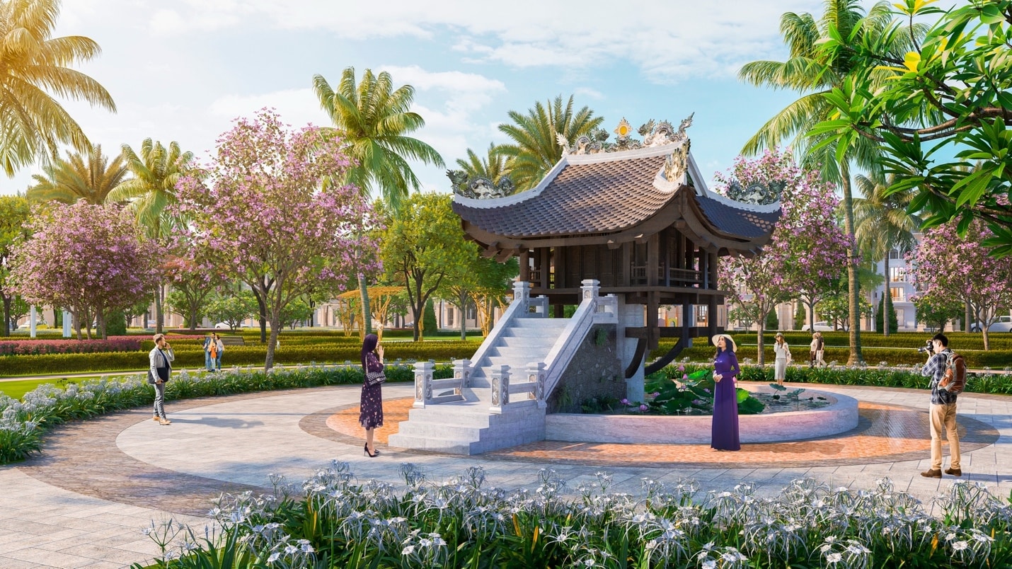 Công trình di sản Chùa Một Cột tại Khu đô thị An Huy Mỹ Việt.