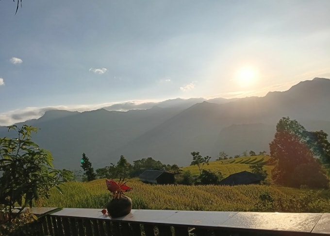 Thời tiết tại xã Thông Nguyên sáng sớm 30/9. Ảnh: Yêm Tour