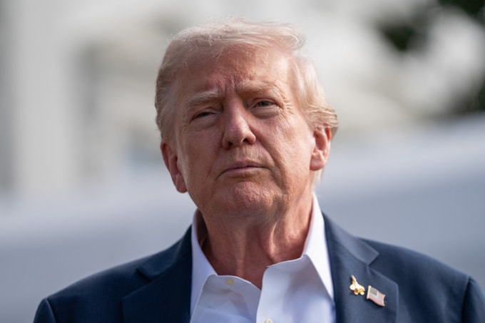 Tổng thống Donald Trump tại khuôn viên Nhà Trắng ngày 26/9. Ảnh: AFP