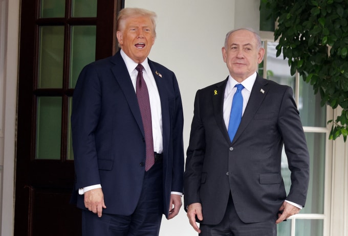 Tổng thống Trump (trái) và Thủ tướng Netanyahu tại Nhà Trắng ngày 29/9. Ảnh: AFP