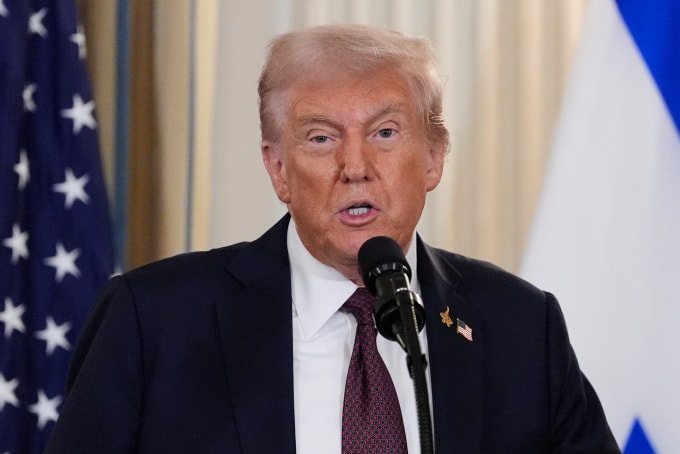 Tổng thống Mỹ Donald Trump tại cuộc họp báo ở Nhà Trắng ngày 29/9. Ảnh: AP