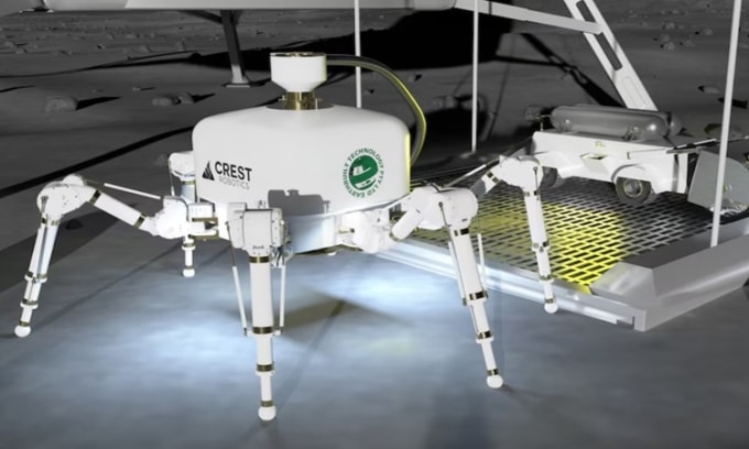 Robot Charlotte được giới thiệu tại một sự kiện ở Sydney. Ảnh: Crest Robotics & Earthbuilt Technology